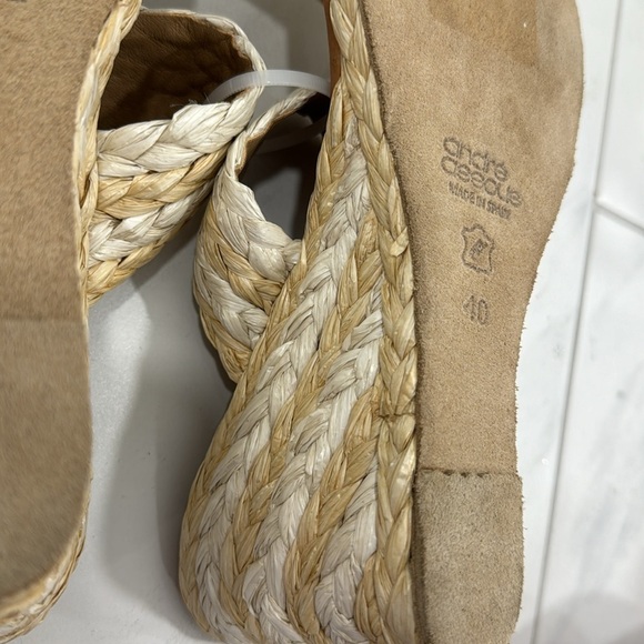 NEW! André Assous Nolita Raffia Wedge Slide Sandal - Size 40 - Picture 14 of 16
